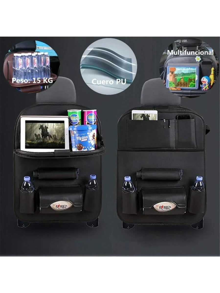 Organizador de Asiento Trasero para Auto Contra Agua Limpio Almacenamiento