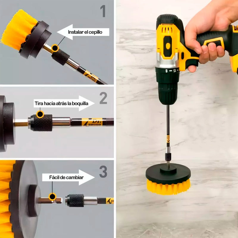 Kit Limpieza Coche Cepillo Esponja Automotriz Set 27pz 110v