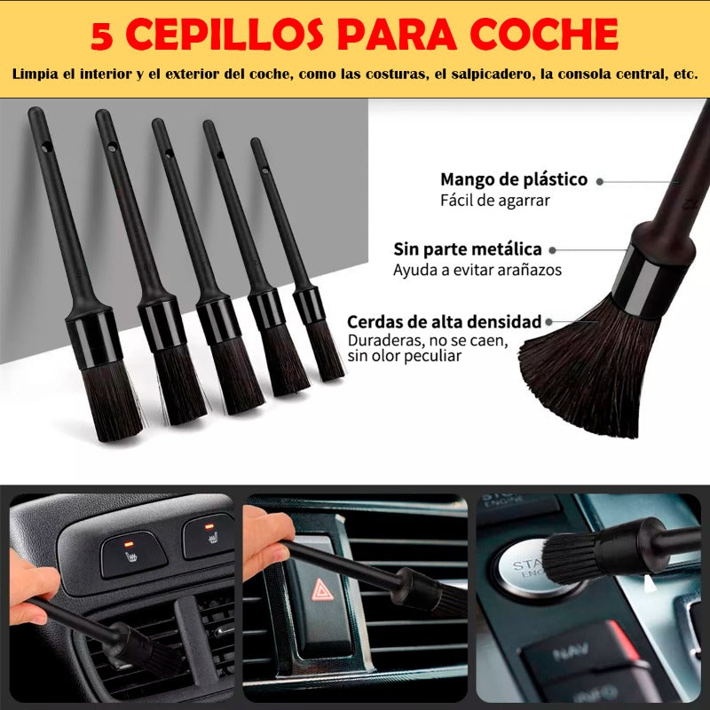 Kit Limpieza Coche Cepillo Esponja Automotriz Set 27pz 110v