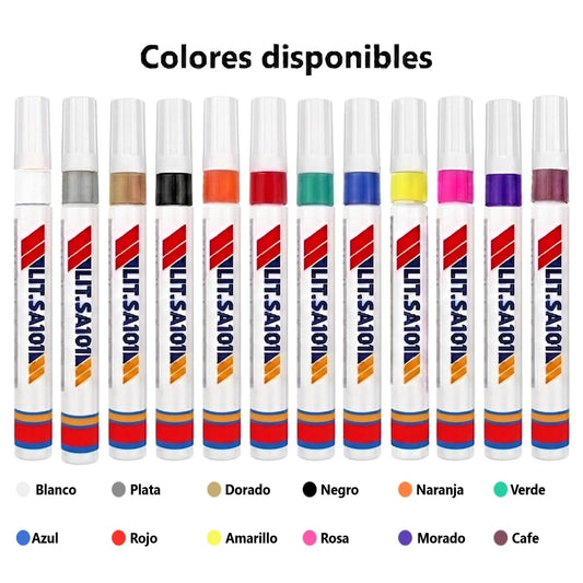 12 Piezas Plumon Pintura Marcador Llanta Letra Moto Carro