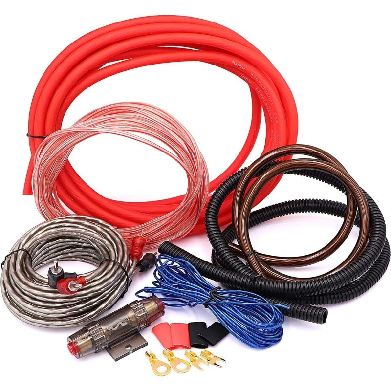 Kit Amplificador Instalacion Cable Rca Audio Auto 4ga