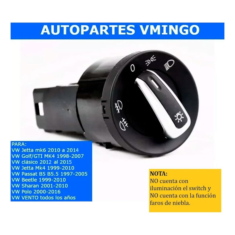 Euroswitch Perilla Luz Para Jetta A4 Golf Polo Vento Beetle