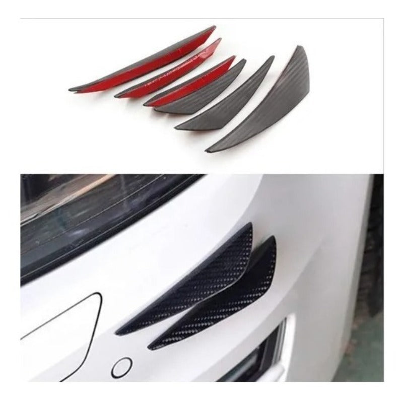 Aletillas Facia Canards Spoiler Bumper Universal 6 Piezas
