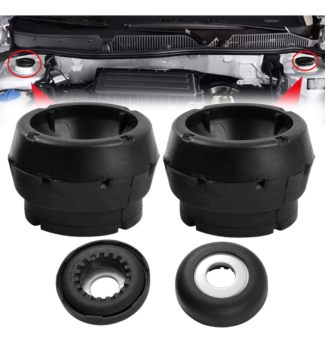 Par Base Amortiguador Delantero Balero Vw Jetta A4 1998 2015