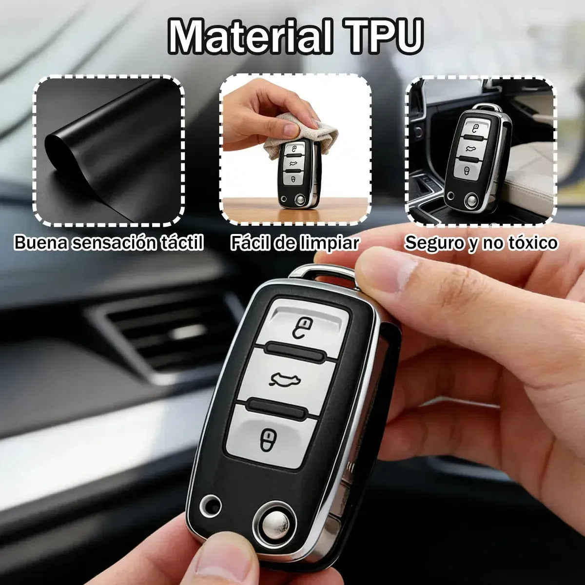 Carcasa Funda Llave Protector Vw Jetta Bora Polo Vento Seat