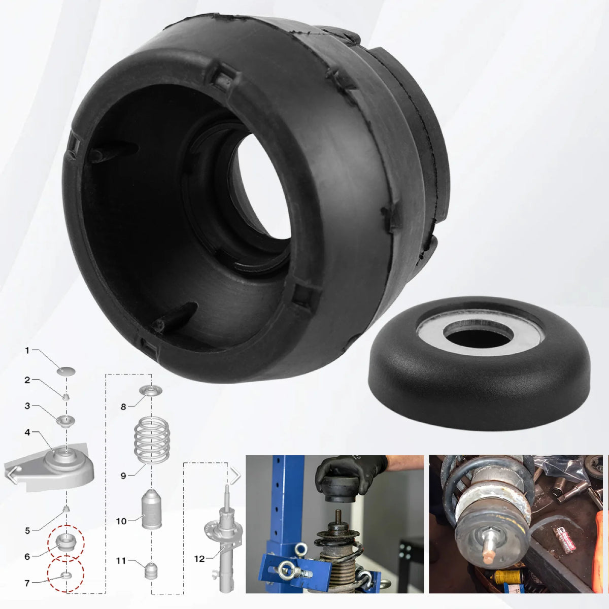 Par Base Amortiguador Delantero Balero Vw Jetta A4 1998 2015