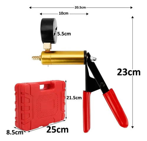 Kit Bomba Vacio Manual Purgador Frenos Manometro Auto Moto