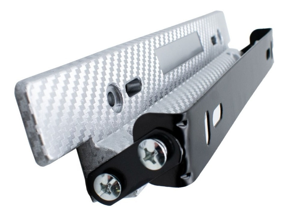 Porta Placa Universal Doble Ajuste Posiciones Matricula Jdm