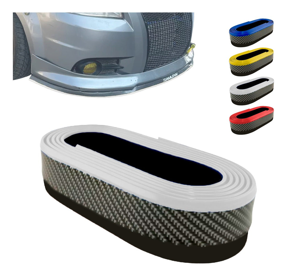 Lip Samurai Spoiler Universal Faldon Flexible Facia Estribo