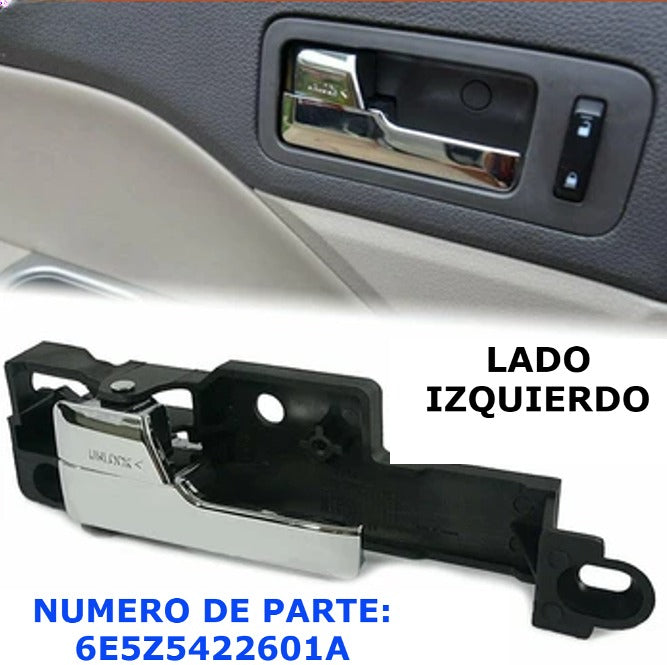 Manija Ford Fusion 2006-2012 Puerta Interior 4piezas Cromada
