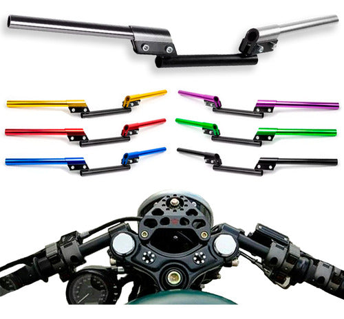Manubrio Deportivo Moto Metalico Universal Posiciones 3 Pzs