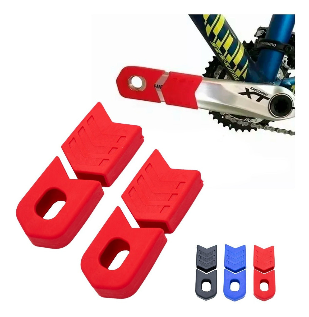 Protector Biela Bicicleta Silicon Crank Mtb Ciclismo 4 Pzas