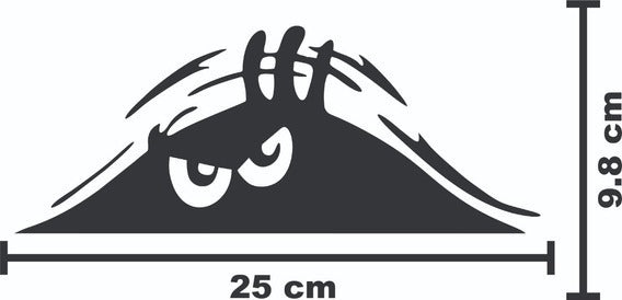 Calcomania Ojos Mounstruo Asomandose Cajuela Universal