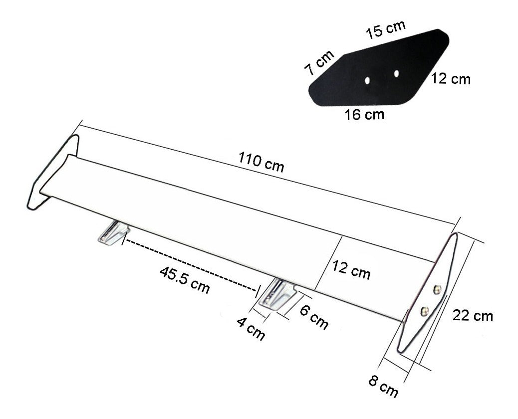Aleron Hatchback Metal Embellecedor Suv Spoiler Cola De Pato