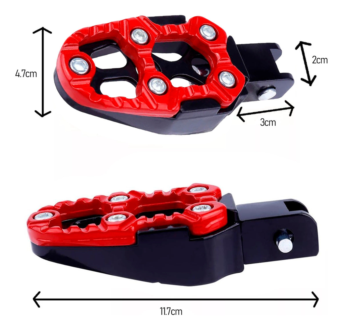 Posapies Moto Universales Estriberas 1 Par Aluminio Colores