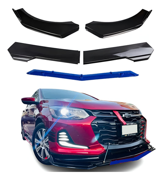 Lip Delantero Filo Color Facia Splitter Auto Universal 5 Pzs