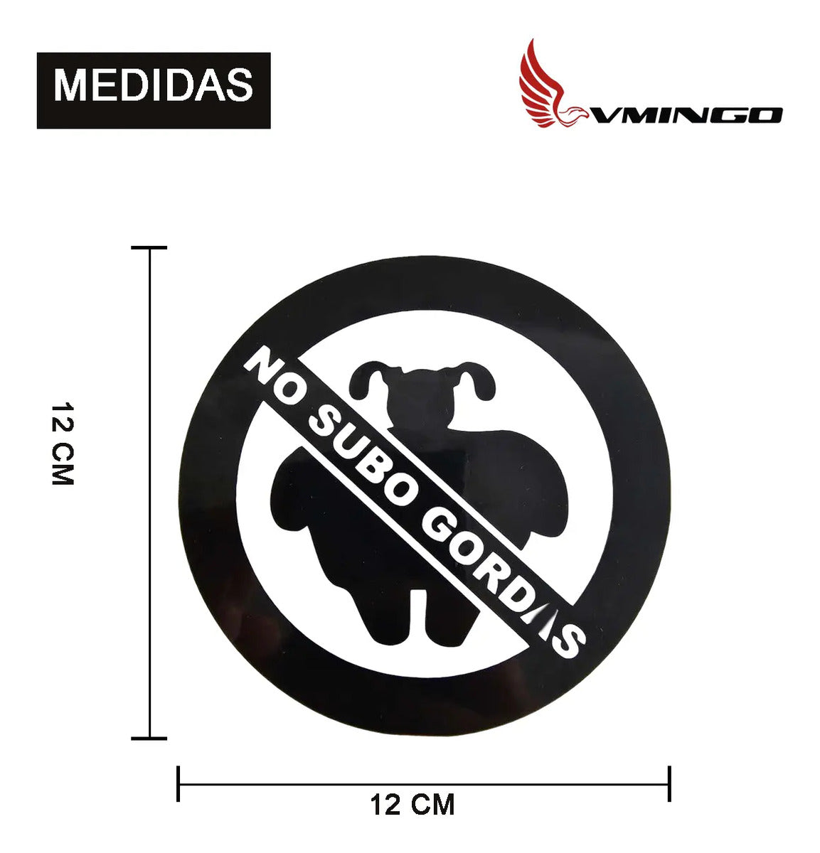 Calcomania No Subo Gordas Sticker Universal Decoractivo Auto