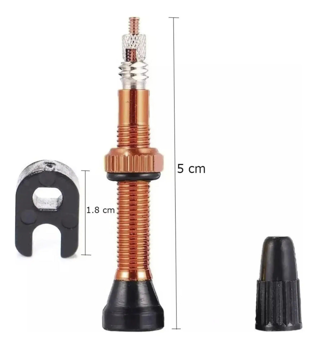 Valvula Francesa Tubeless Bicicleta Largo Aluminio Mtb 40mm