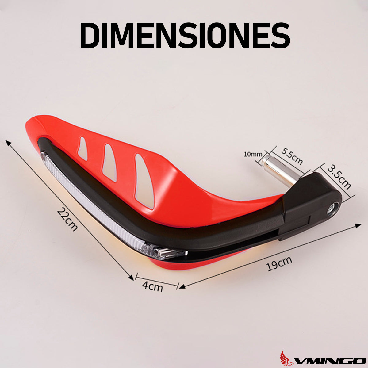 Cubre Puños Moto Hueco Luz Led Handguard Universal Protector