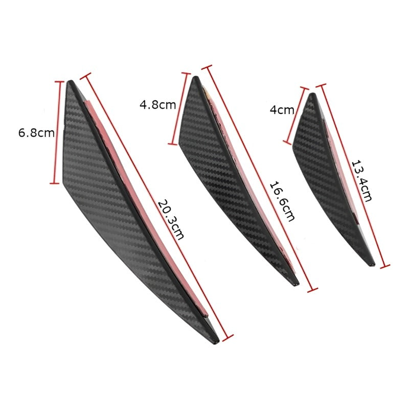 Aletillas Facia Canards Spoiler Bumper Universal 6 Piezas
