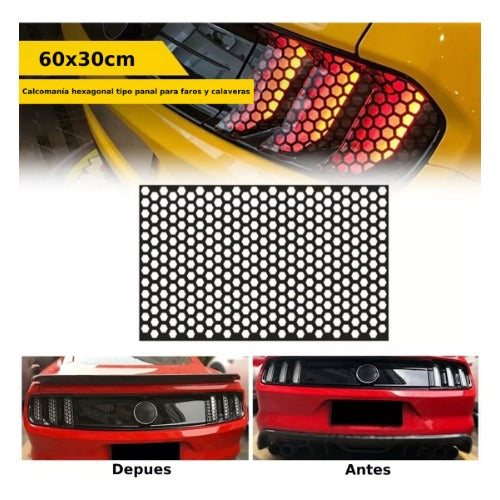 Sticker Calavera Faro Panal Hexagono Universal