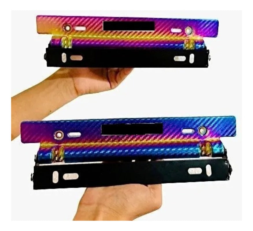Porta Placa Tornasol Universal Doble Ajuste Matricula Jdm