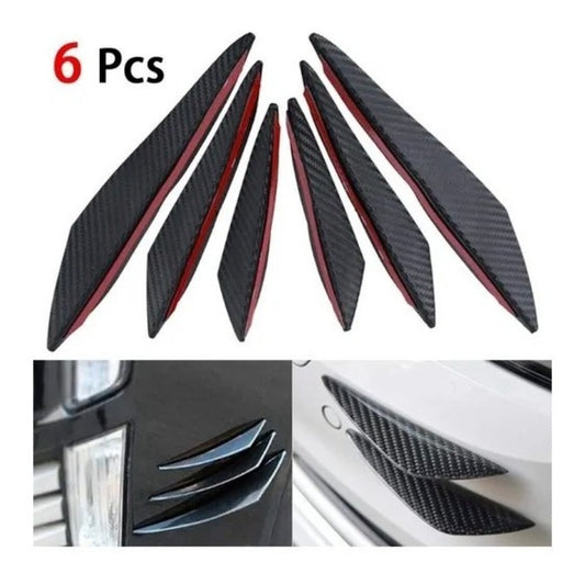 Aletillas Facia Canards Spoiler Bumper Universal 6 Piezas