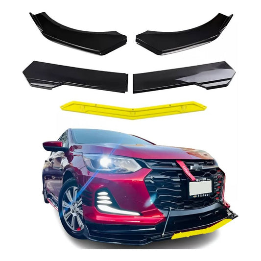 Lip Delantero Filo Color Facia Splitter Auto Universal 5 Pzs