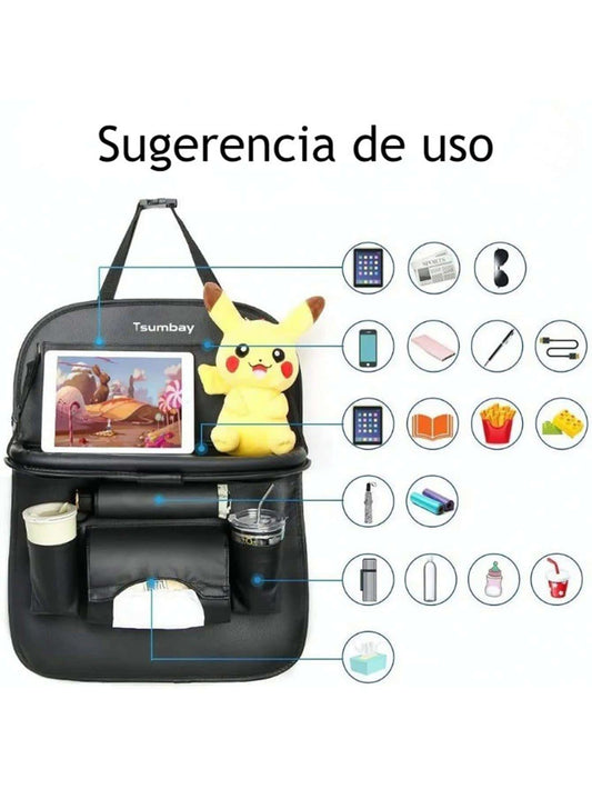Organizador de Asiento Trasero para Auto Contra Agua Limpio Almacenamiento