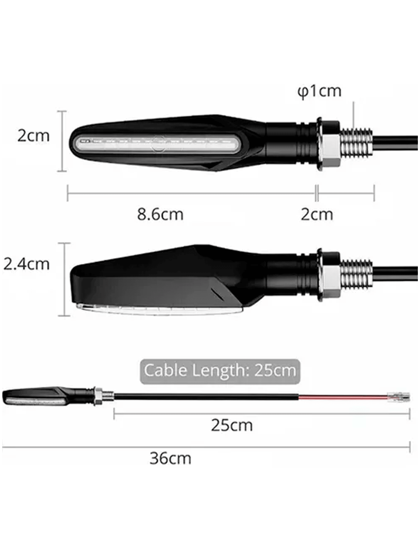 Direccionales Led Moto Secuencial Indicador Intermitente 4pz