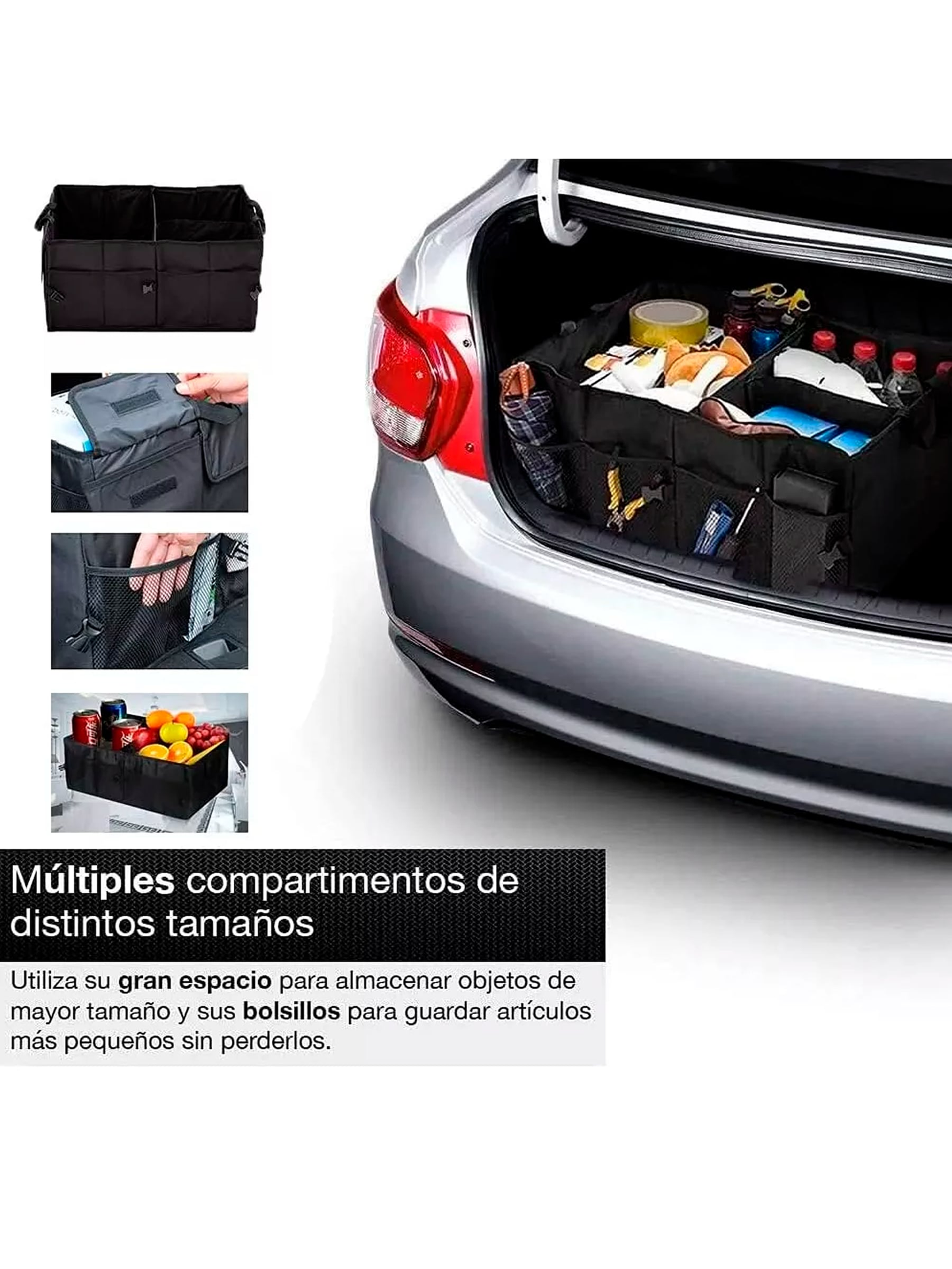 Organizador de Cajuela Maletero Plegable Almacenamiento Compartimiento Impermeable