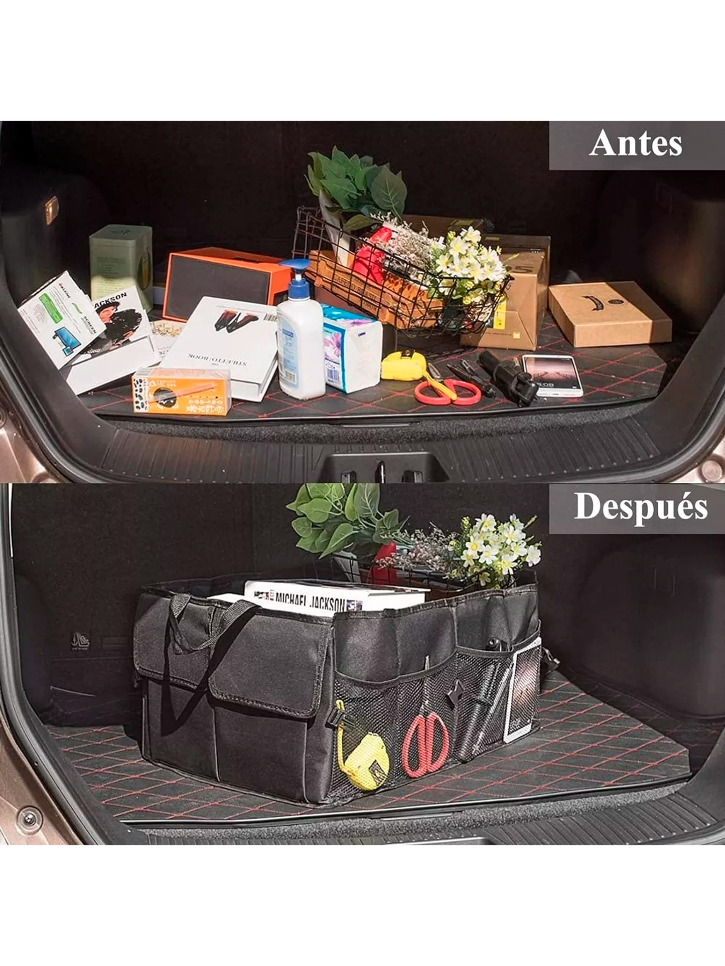 Organizador de Cajuela Maletero Plegable Almacenamiento Compartimiento Impermeable