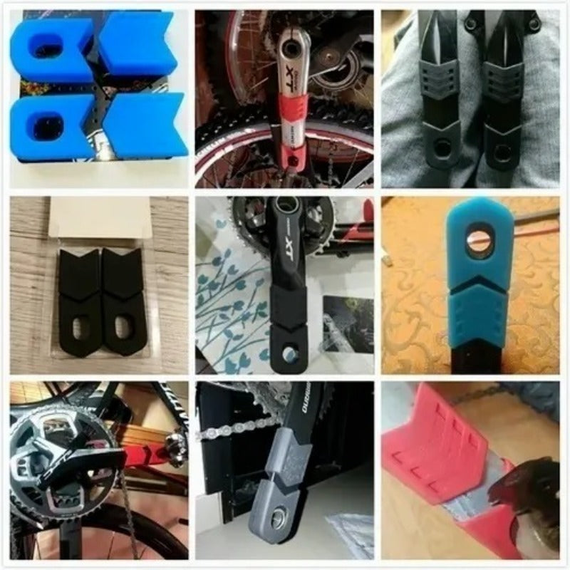Protector Biela Bicicleta Silicon Crank Mtb Ciclismo 4 Pzas