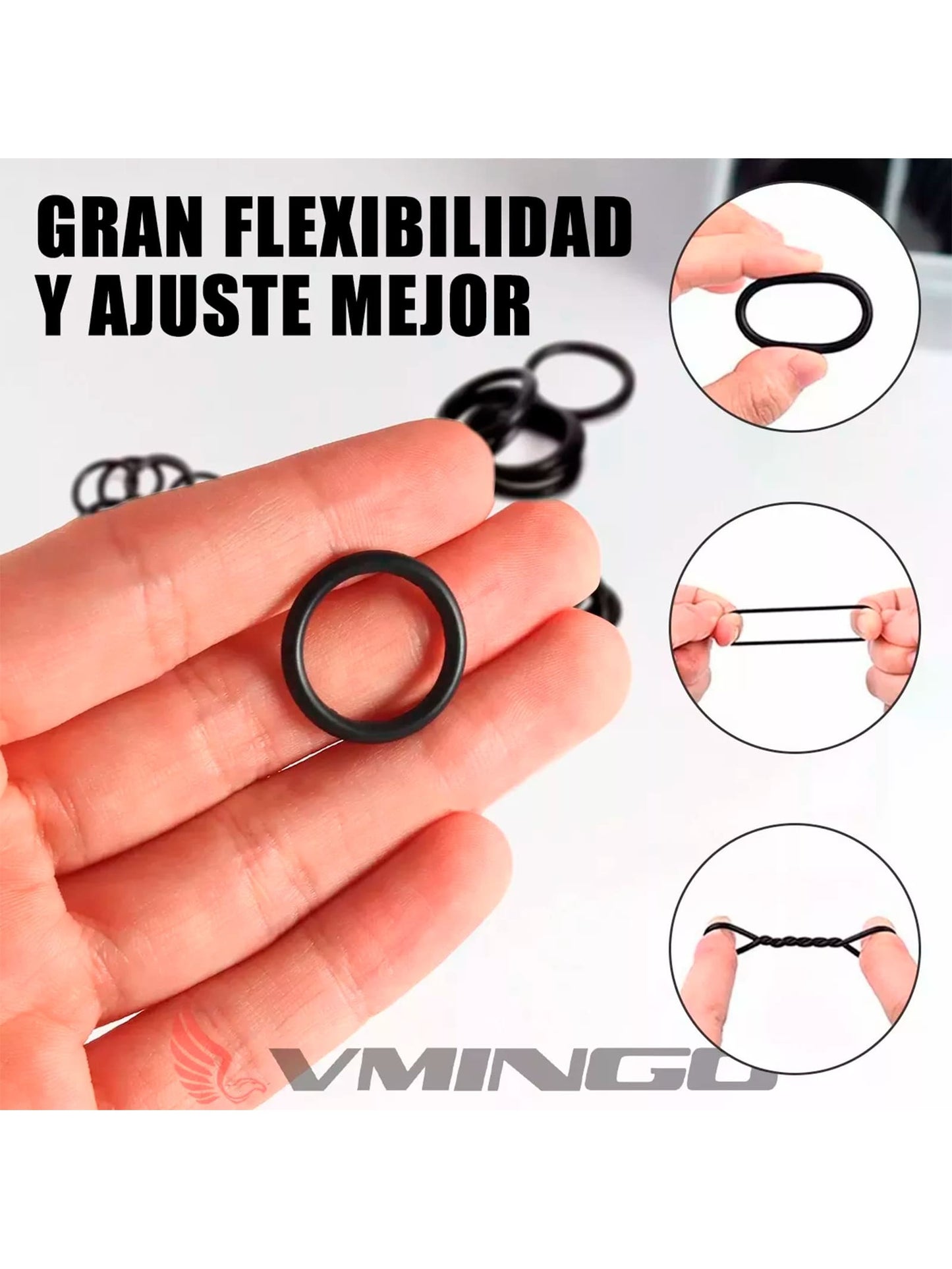 Vmingo Estuche O-ring kit 24 Tamaño 1200pz Anillo Goma Junta Sello liga Presión