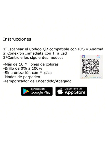 Vmingo Coche Chasis Tira Led RGB App Tunning Auto Decorativa 4pzs  Control Remoto Multicolor Chasis IOS Android  Vmingo Mexico