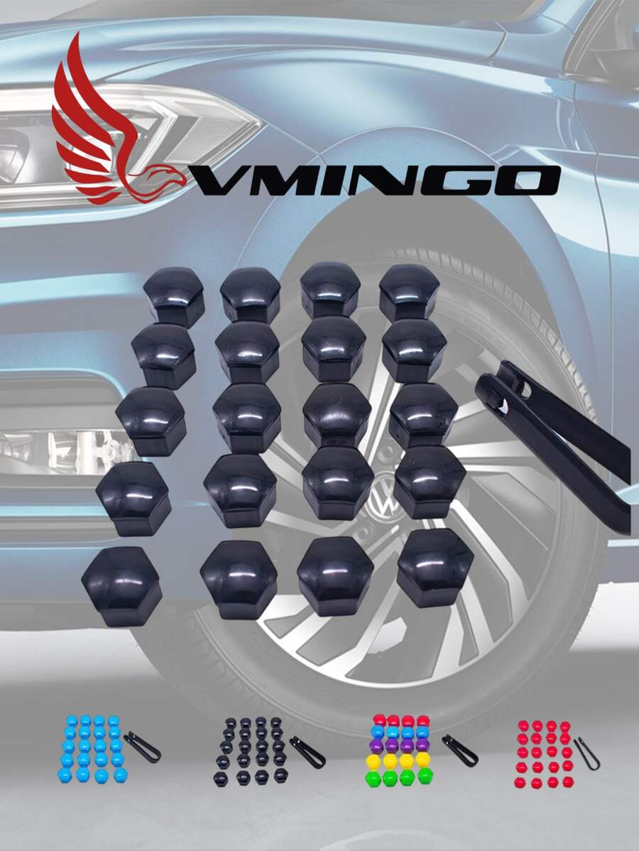 Tapon Hexagonal 20 Piezas Deportivo Cubre Birlo Tapa Perno 17mm Decorativo