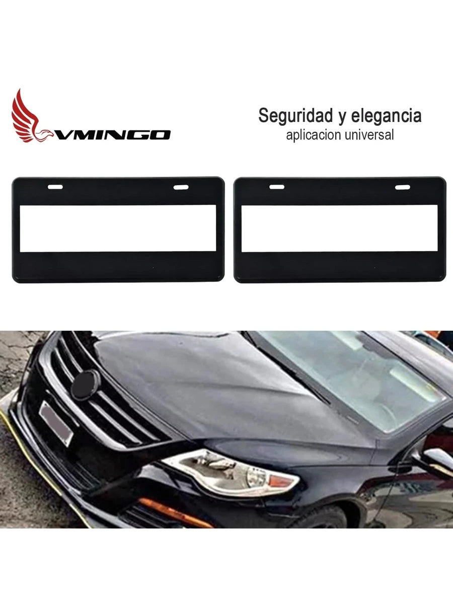 Vmingo Vmingo Porta Placas Juego 2 Piezas Tipo Europeo Universal Protector Seguridad Solo Numerico Alfanumerico Kit Marco Porta Placa Deportivo Tunning Tipo Americano Delantero Trasero Vmingo Mexico