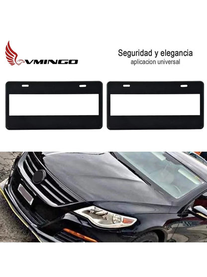 Vmingo Vmingo Porta Placas Juego 2 Piezas Tipo Europeo Universal Protector Seguridad Solo Numerico Alfanumerico Kit Marco Porta Placa Deportivo Tunning Tipo Americano Delantero Trasero Vmingo Mexico