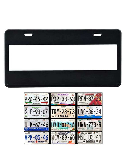 Vmingo Vmingo Porta Placas Juego 2 Piezas Tipo Europeo Universal Protector Seguridad Solo Numerico Alfanumerico Kit Marco Porta Placa Deportivo Tunning Tipo Americano Delantero Trasero Vmingo Mexico