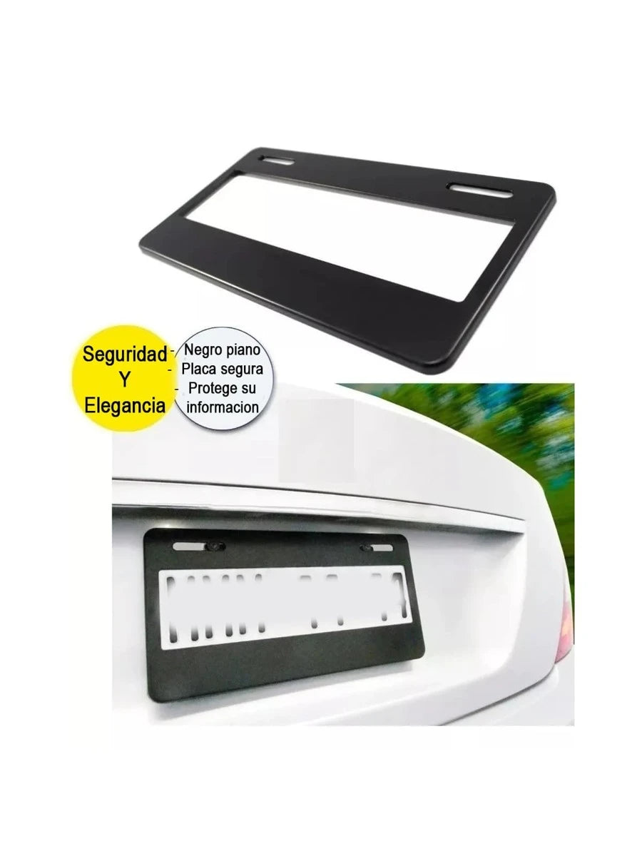Vmingo Vmingo Porta Placas Juego 2 Piezas Tipo Europeo Universal Protector Seguridad Solo Numerico Alfanumerico Kit Marco Porta Placa Deportivo Tunning Tipo Americano Delantero Trasero Vmingo Mexico