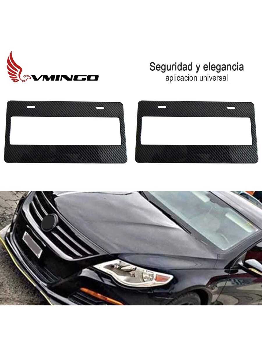 Vmingo Vmingo Porta Placas Juego 2 Piezas Tipo Europeo Universal Protector Seguridad Solo Numerico Alfanumerico Kit Marco Porta Placa Deportivo Tunning Tipo Americano Delantero Trasero Vmingo Mexico