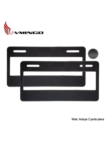 Vmingo Vmingo Porta Placas Juego 2 Piezas Tipo Europeo Universal Protector Seguridad Solo Numerico Alfanumerico Kit Marco Porta Placa Deportivo Tunning Tipo Americano Delantero Trasero Vmingo Mexico