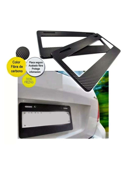 Vmingo Vmingo Porta Placas Juego 2 Piezas Tipo Europeo Universal Protector Seguridad Solo Numerico Alfanumerico Kit Marco Porta Placa Deportivo Tunning Tipo Americano Delantero Trasero Vmingo Mexico