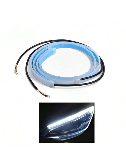 Par Tira Led Drl Flexible Direccional Secuencial Auto/Moto 60cm Compatibilidad Universal 12V impermeable IP65
