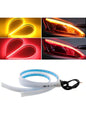 Par Tira Led Drl Flexible Direccional Secuencial Auto/Moto 60cm Compatibilidad Universal 12V impermeable IP65