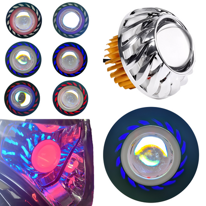 Faro Ojo Angel Y Demonio Lupa Led Moto Auto
