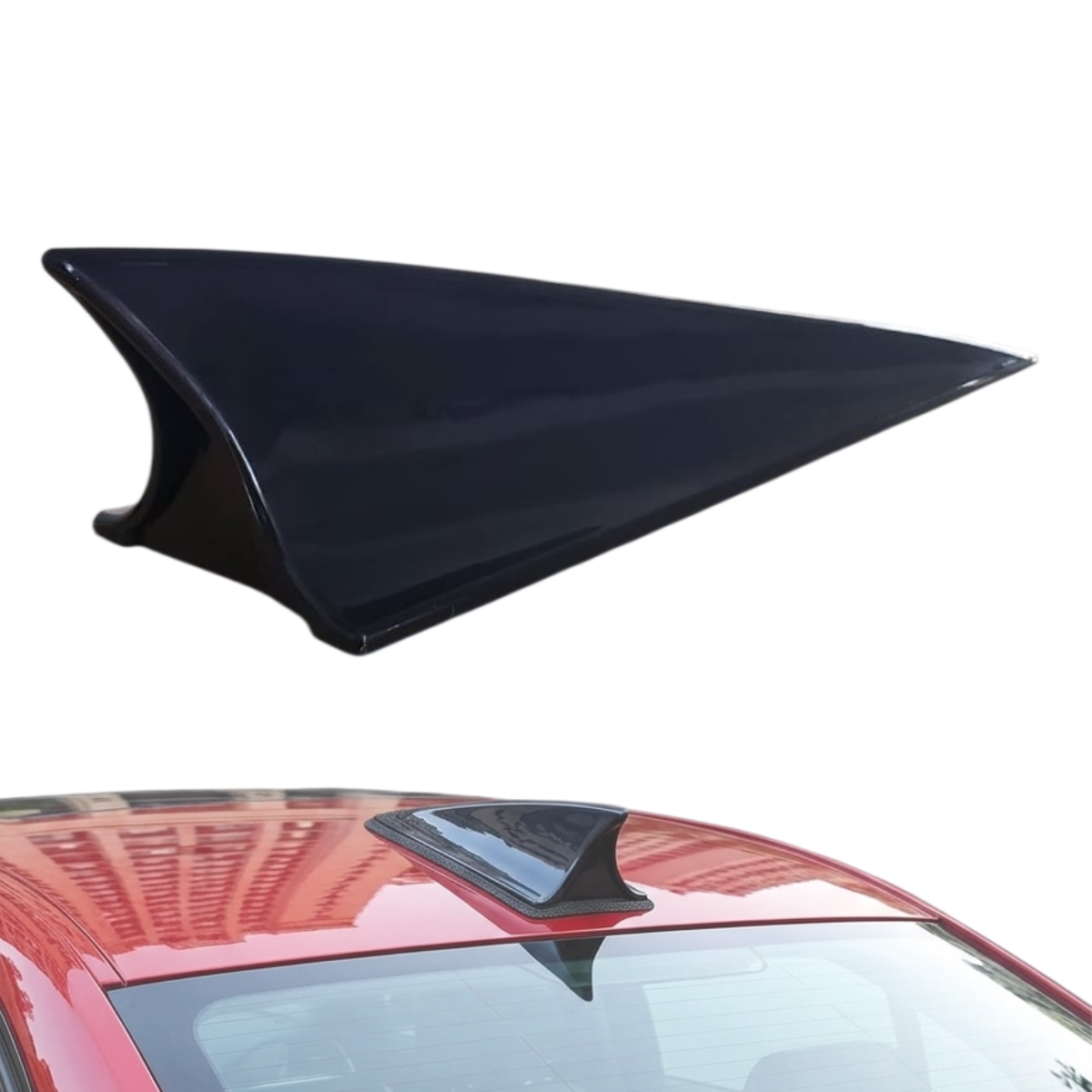 Antena Auto Aleta Tiburon Cubierta Decorativa Negro 30cm