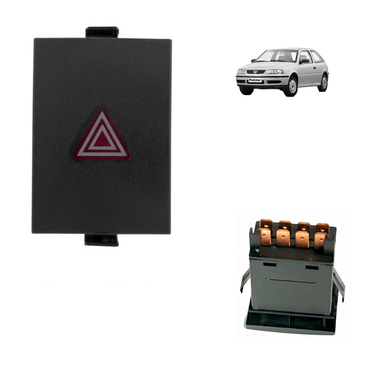 Switch Boton Intermitentes Luces Vw Pointer 1994-2010 8Pines