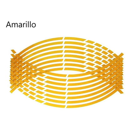 Tira Cortes Reflejante Cinta Pegatina Auto Moto Rin 15-18