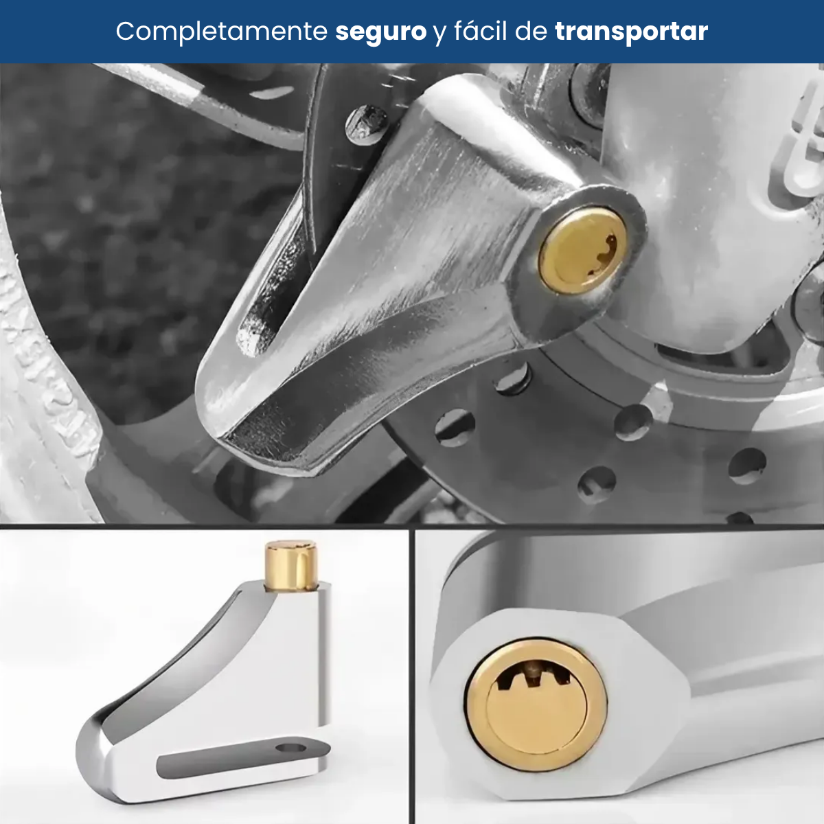 Candado  Impermeable Freno Disco Motocicleta Seguro Bloqueo